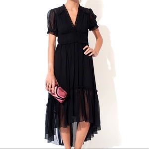 Ulla Johnson Sonja Chiffon Dress in black